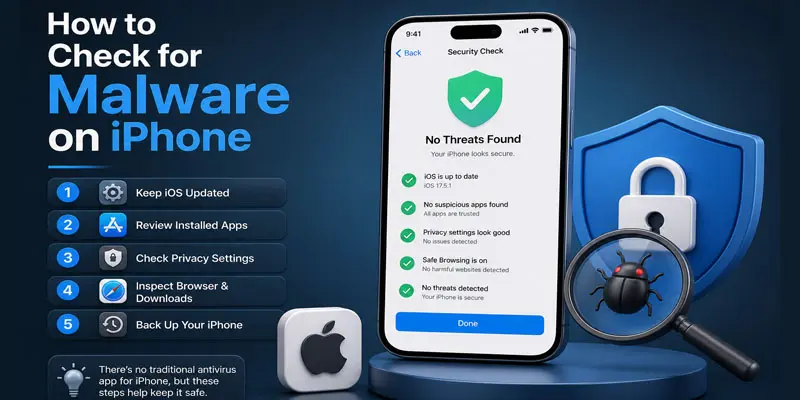 How to check for malware on  the iphone