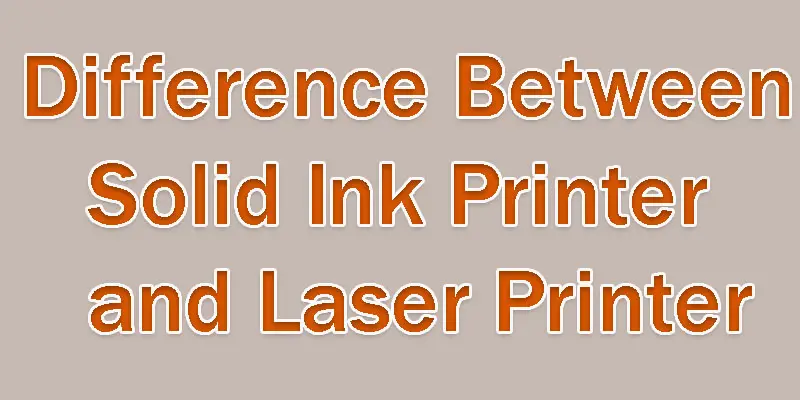 difference between solid ink printer and laser printer