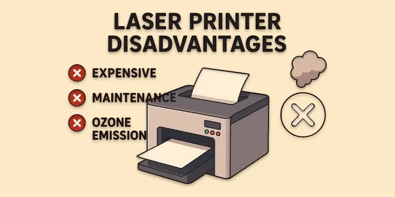 disadvantages of laser printer