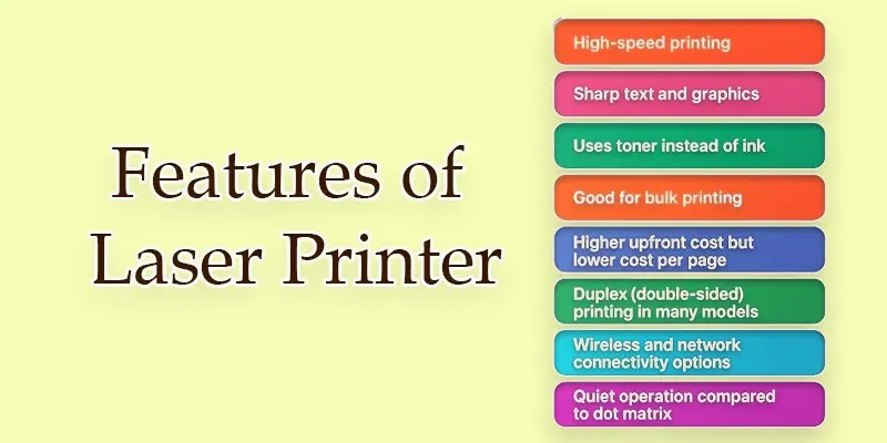 features of laser printer