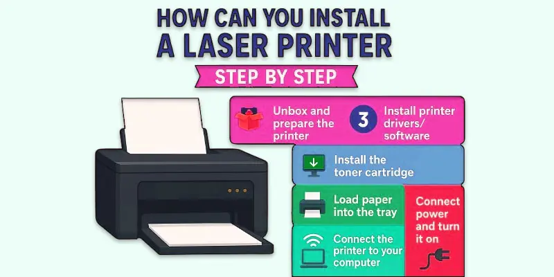 how to install the laser printer