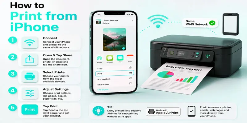 how to print from iphone