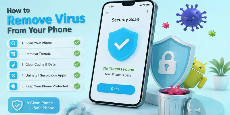 how to remove the virus in phone