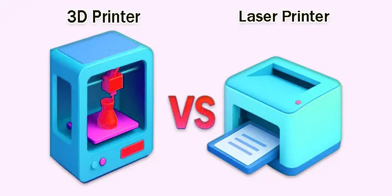 laser printer vs 3d printer