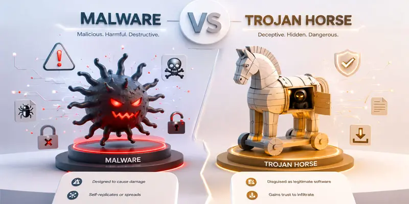 malware vs trojan horse
