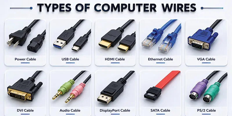 types of computer wires