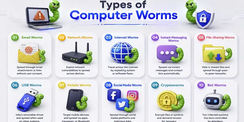 types of computer worms