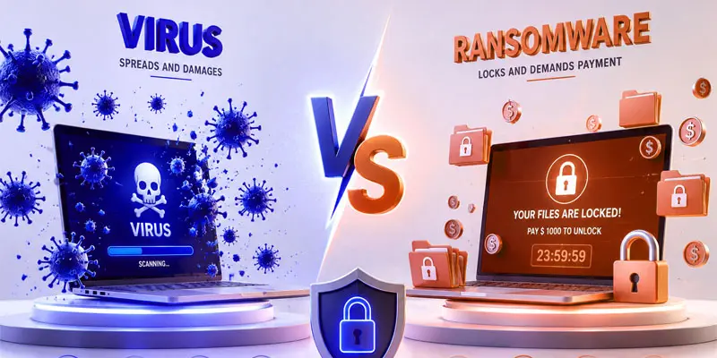 virus and ransomware