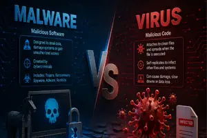 Difference Between Virus and Malware in Simple Words