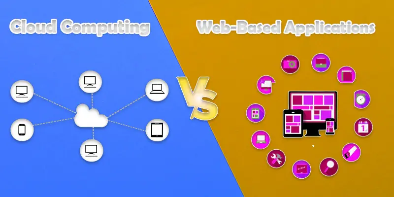 what is the difference between web-based applications and cloud computing
